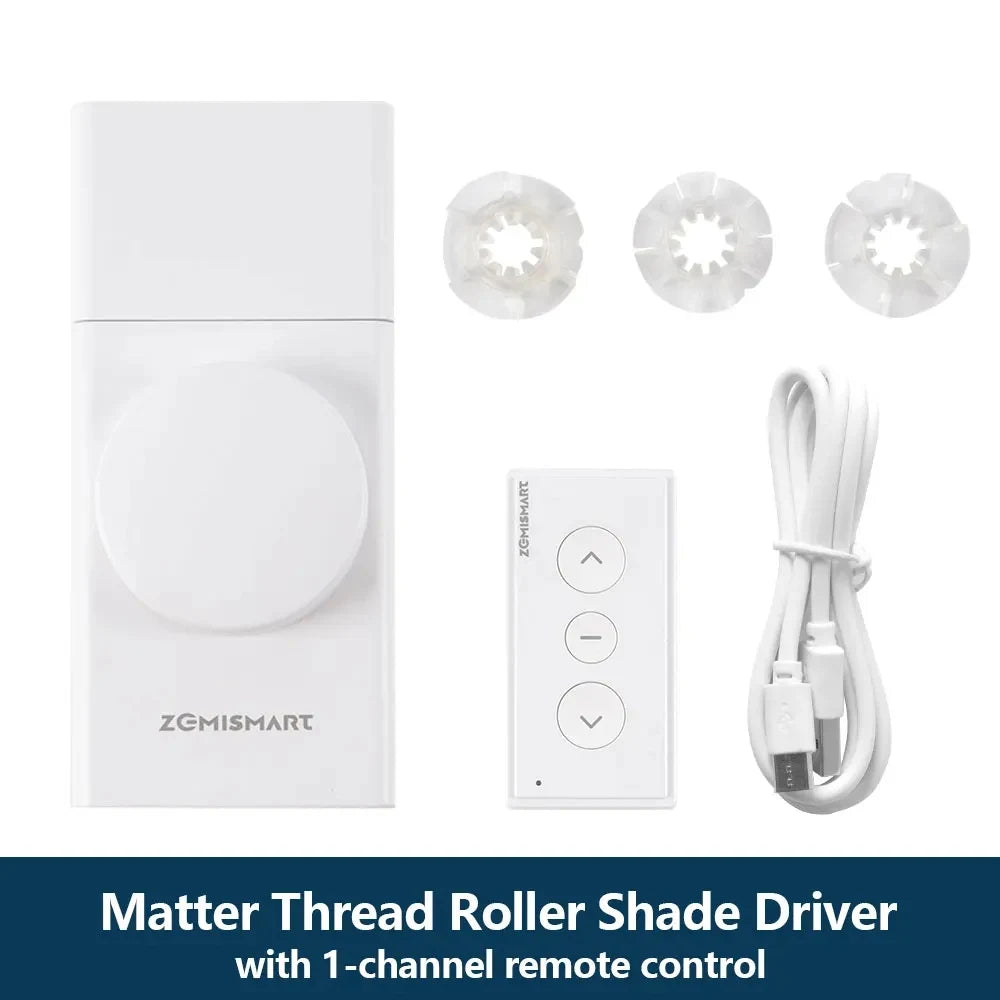 Zemismart Matter Thread Smart Roller Shade Driver With Battery