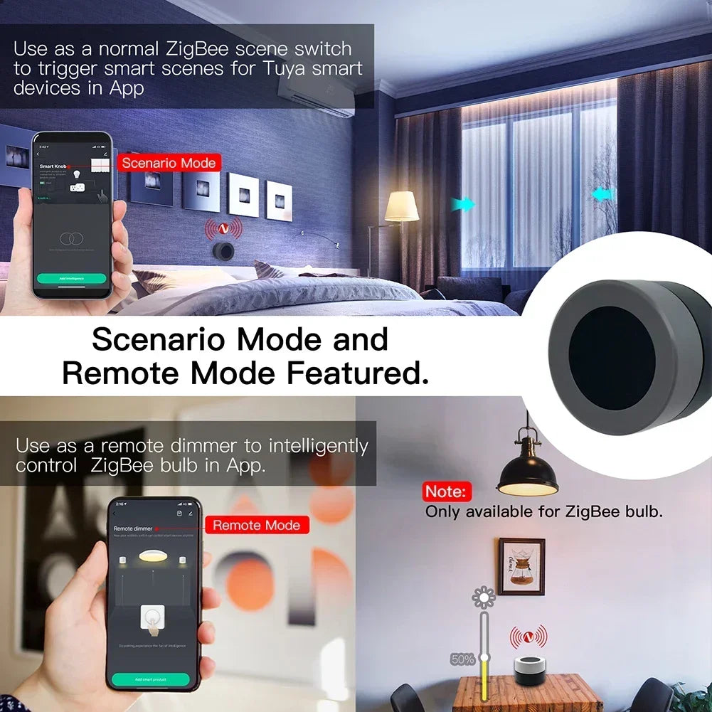 MOES ZigBee Smart Knob Switch Wireless Button Controller