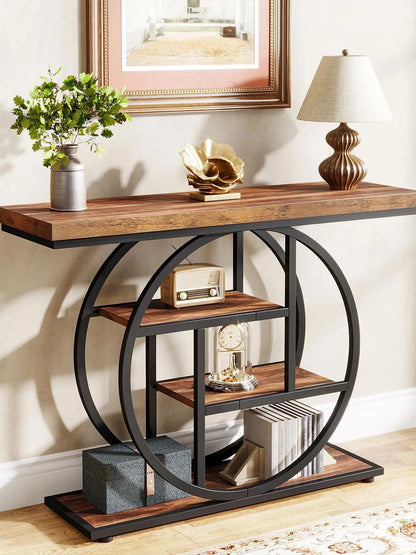 Tribesigns 4-Tier Console Table Industrial Entryway And Living Room