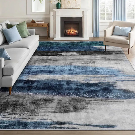 Modern Abstract Rug For Living Room And Dining Machine Washable