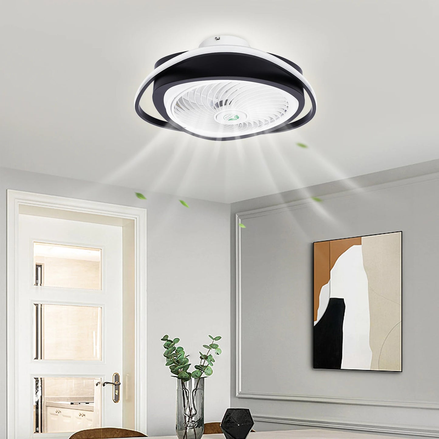 Ceiling Fan With Light LED Remote Control Dimmable