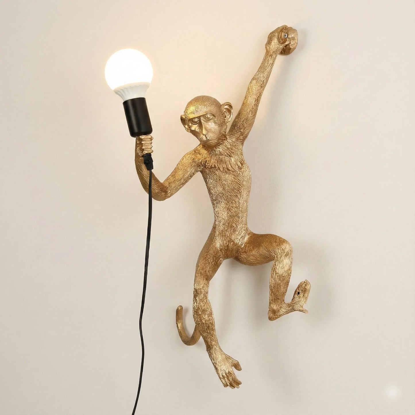 Retro Resin Monkey Wall Light With Switch