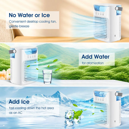 Afdeal Portable Humidifier Cooling Fan Desktop Water Tank Air Cooler