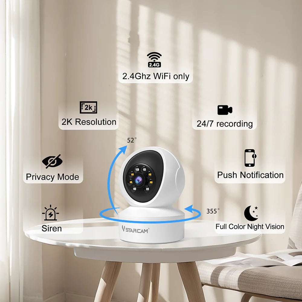 Vstarcam Indoor 360 Security Camera With 1080P Motion Detection