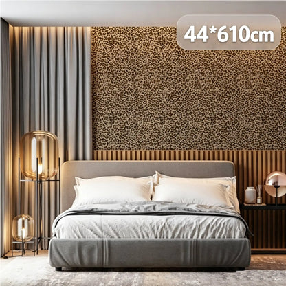 Peel And Stick Leopard Print PVC Wallpaper For Decor