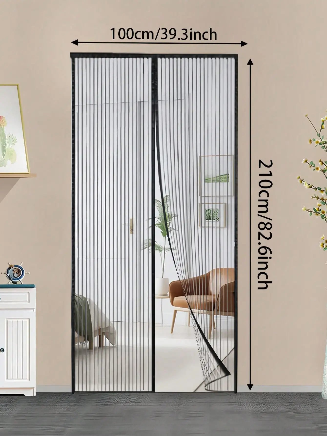 Summer Breathable Magnetic Mosquito Screen Door For Balcony Living Room