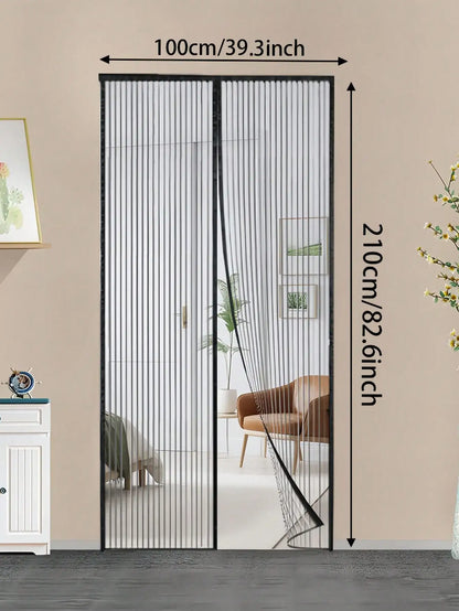 Summer Breathable Magnetic Mosquito Screen Door For Balcony Living Room