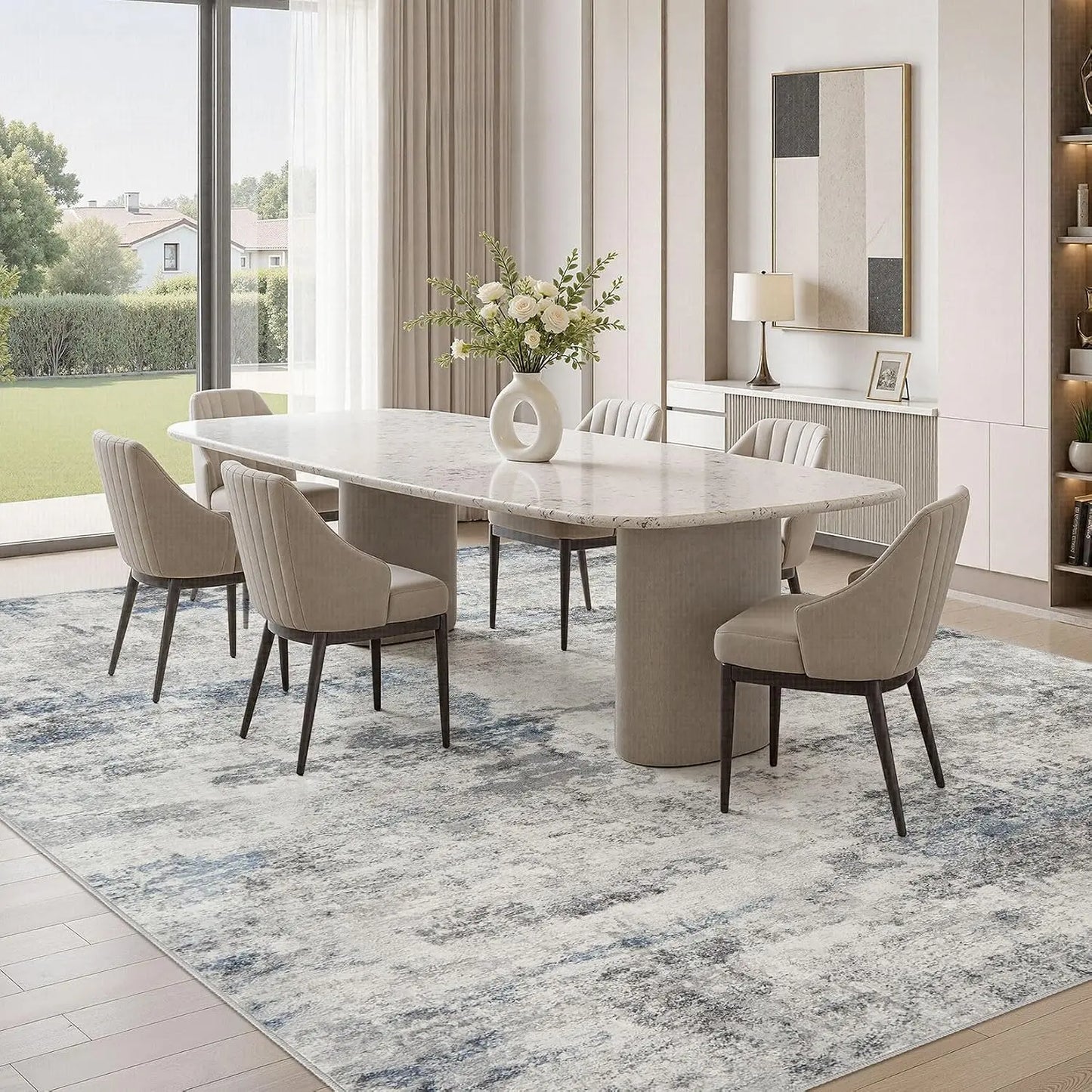 Area Rug For Living Room Non Slip Washable Indoor Carpet