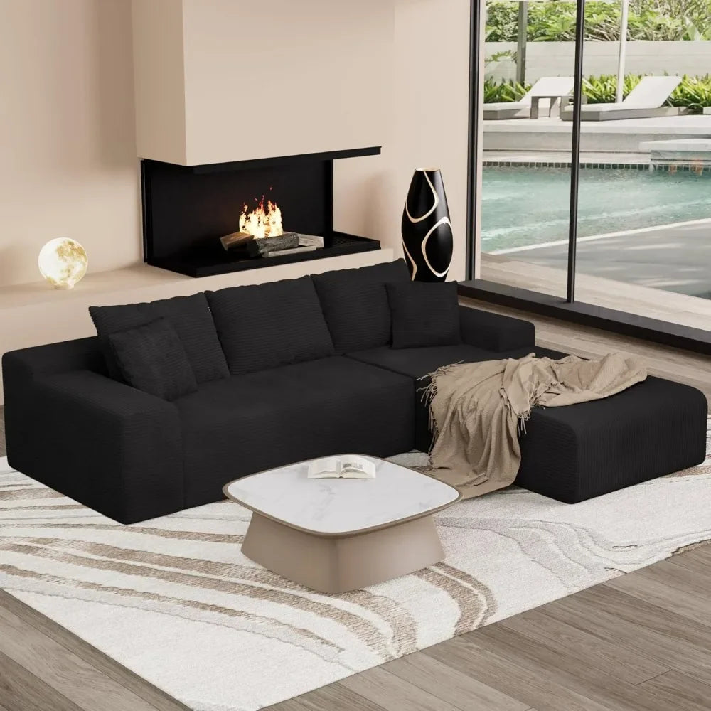 Cloud Sectional Sofa With Chaise Modern Modular L Shaped Sofa