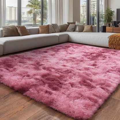 Modern Soft Shag Rug For Bedroom And Living Room With Plush Carpet