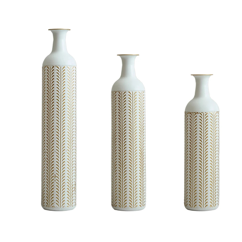 TWISTER.CK Floor Vase Set Modern Metal Decor For Living Rooms