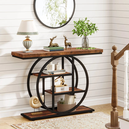 Tribesigns 4-Tier Console Table Industrial Entryway And Living Room