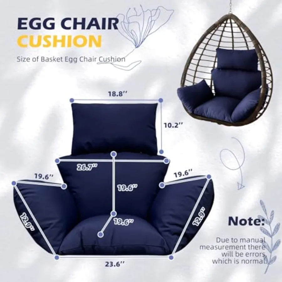 Egg Chair Cushion For Indoor Outdoor Hanging Chair