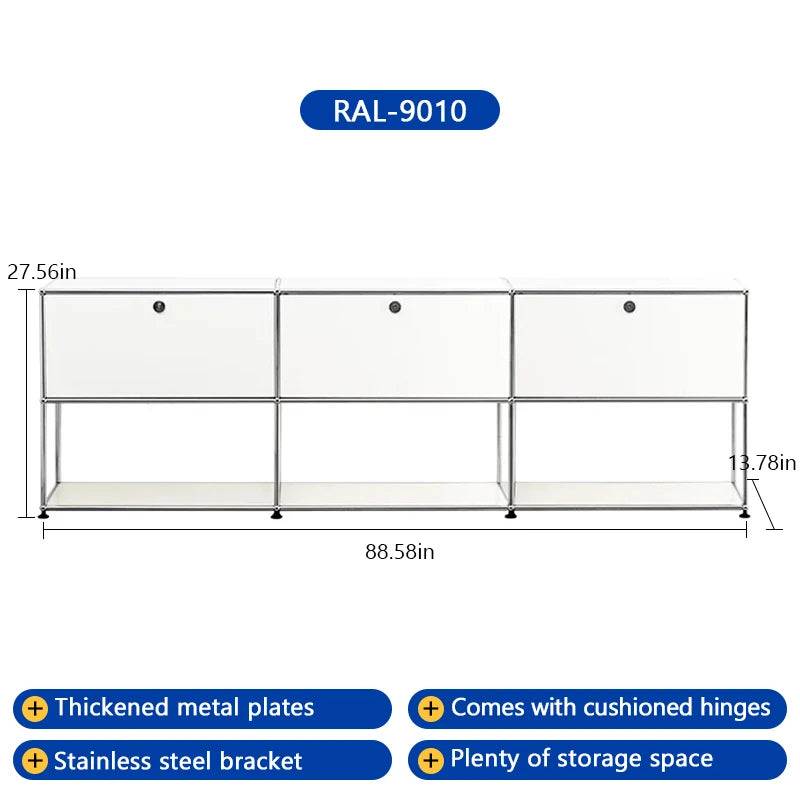 Bigcityfur TV Stand and Corner Cabinet Metal Storage