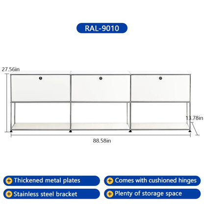 Bigcityfur TV Stand and Corner Cabinet Metal Storage