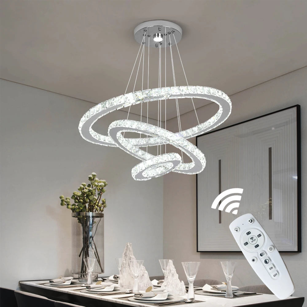 Vinilky Crystal Pendant Ceiling Light Fixture Modern Home Decor