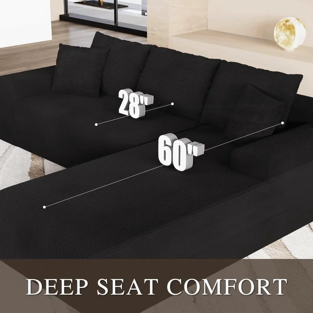 Cloud Sectional Sofa With Chaise Modern Modular L Shaped Sofa