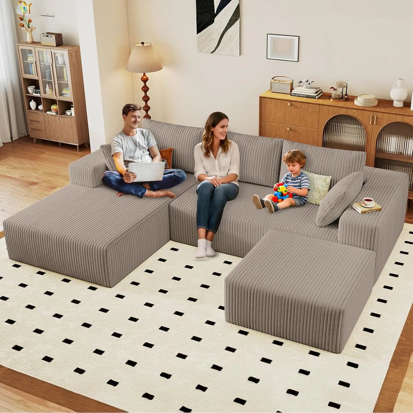 Cloud Couch Modular Sectional Sofa With Ottoman