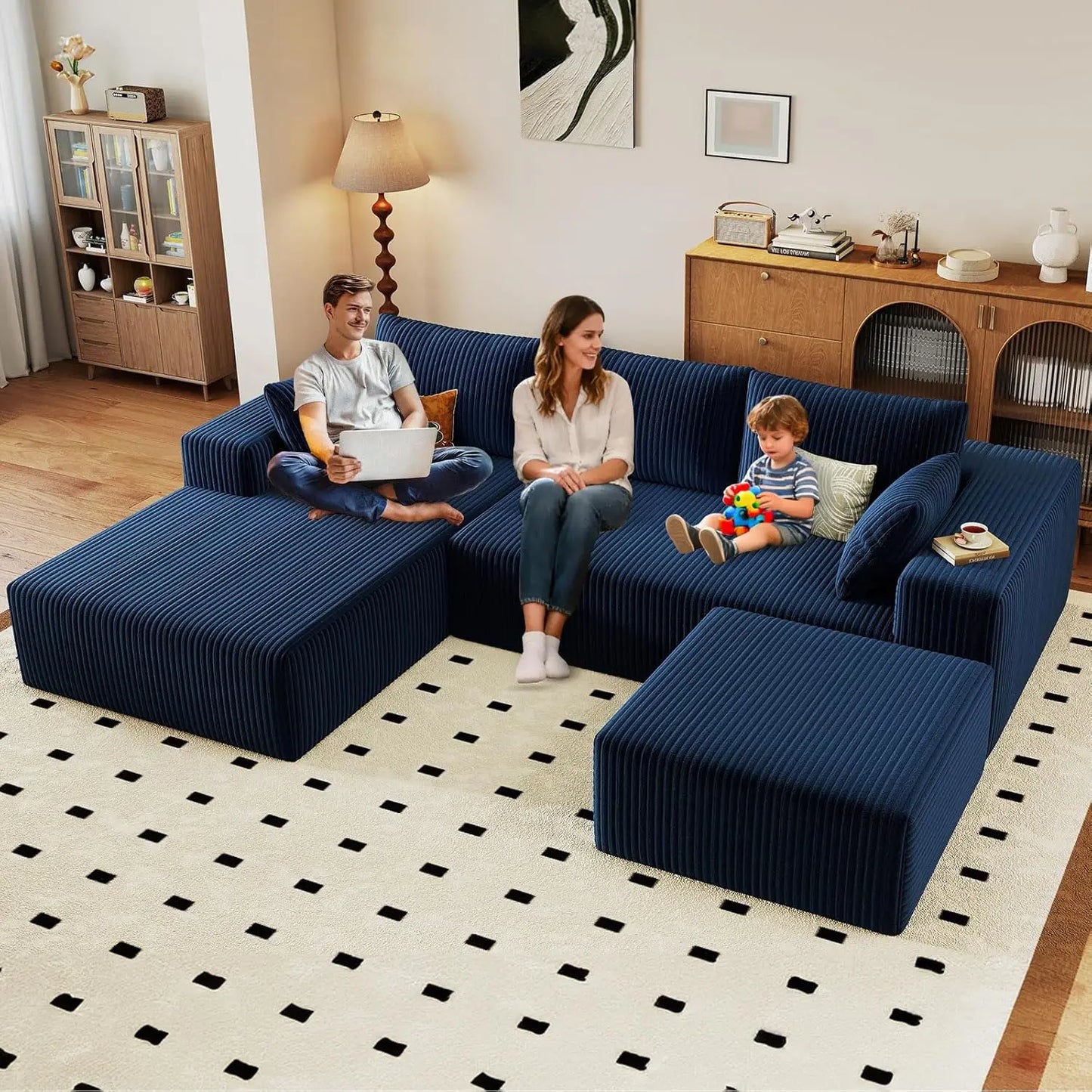 Cloud Couch Modular Sectional Sofa With Ottoman