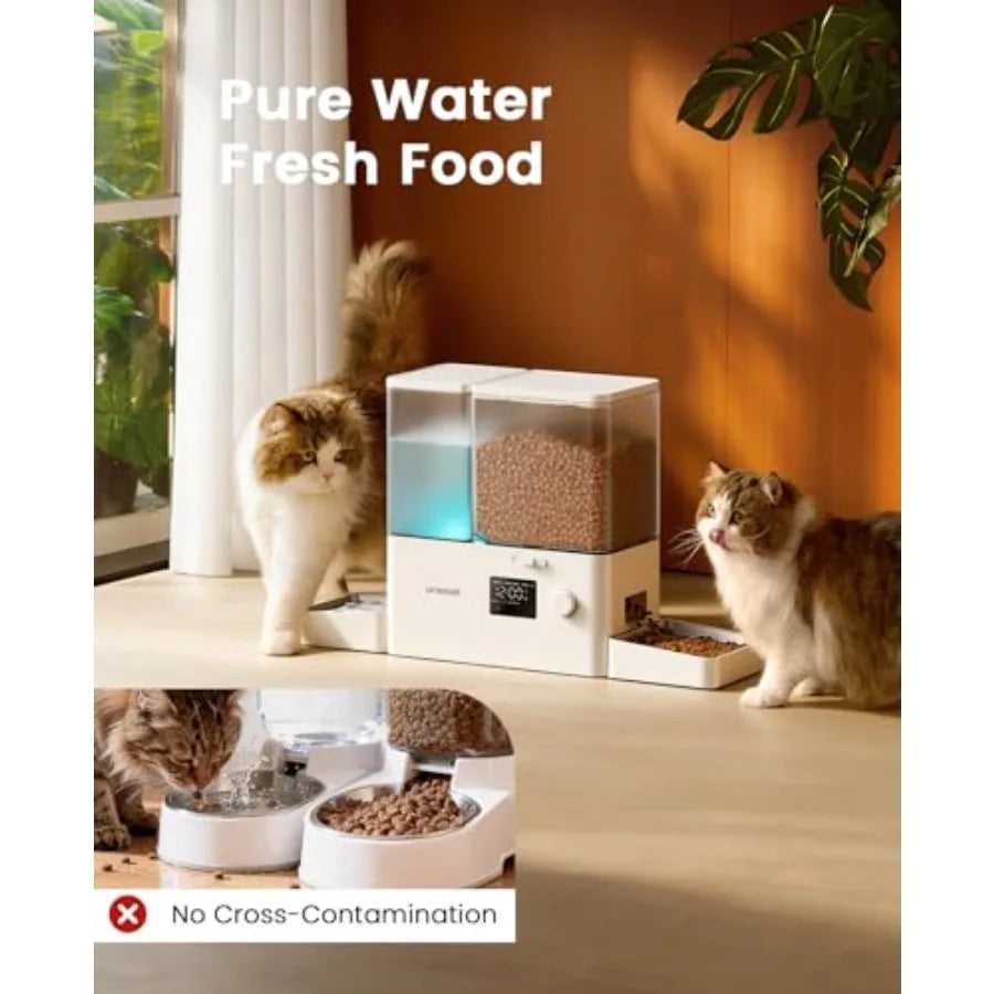 Automatic Cat Feeder and Water Dispenser With LCD Display
