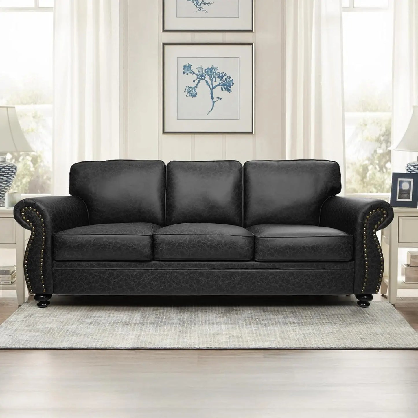 Mid-Century Sofa With Removable Cover And Cushions