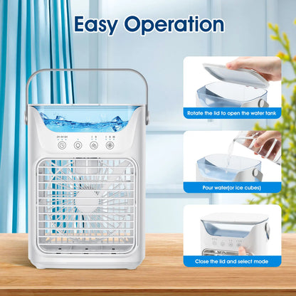 Afdeal Portable Humidifier Cooling Fan Desktop Water Tank Air Cooler