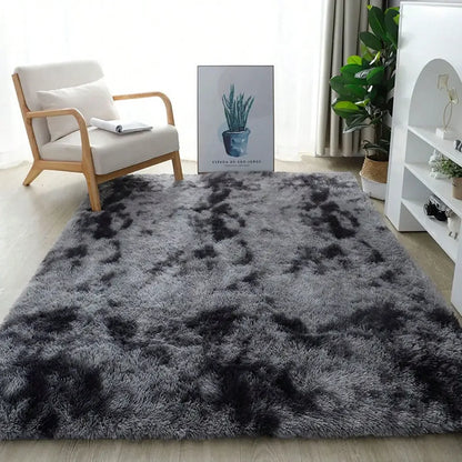 Eluckya Plush Thick Long Pile Carpet Non Slip Area Rug