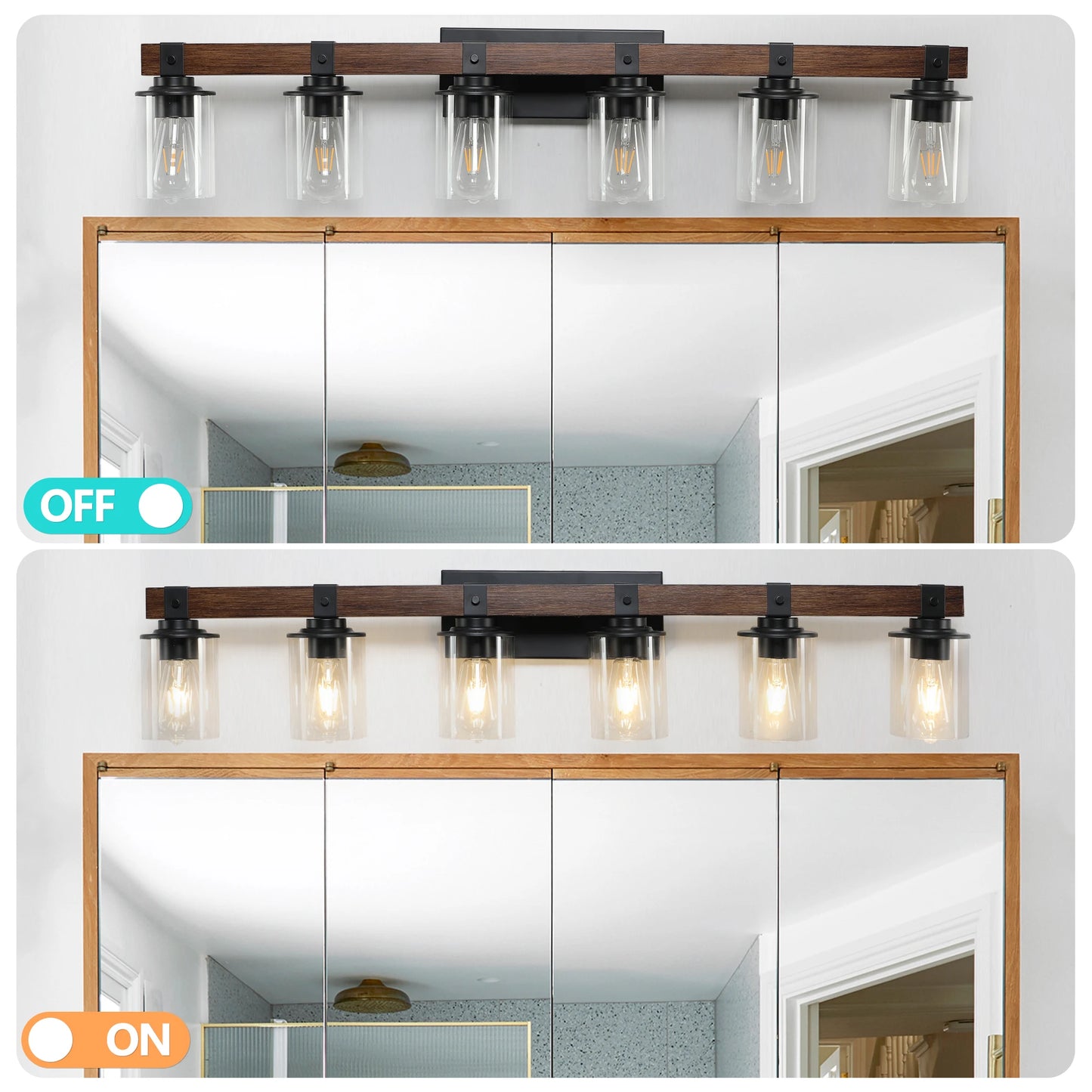 ARLGSITE 6 Light Farmhouse Vanity Light Fixture