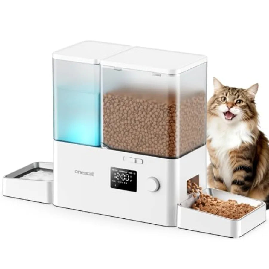 Automatic Cat Feeder and Water Dispenser With LCD Display