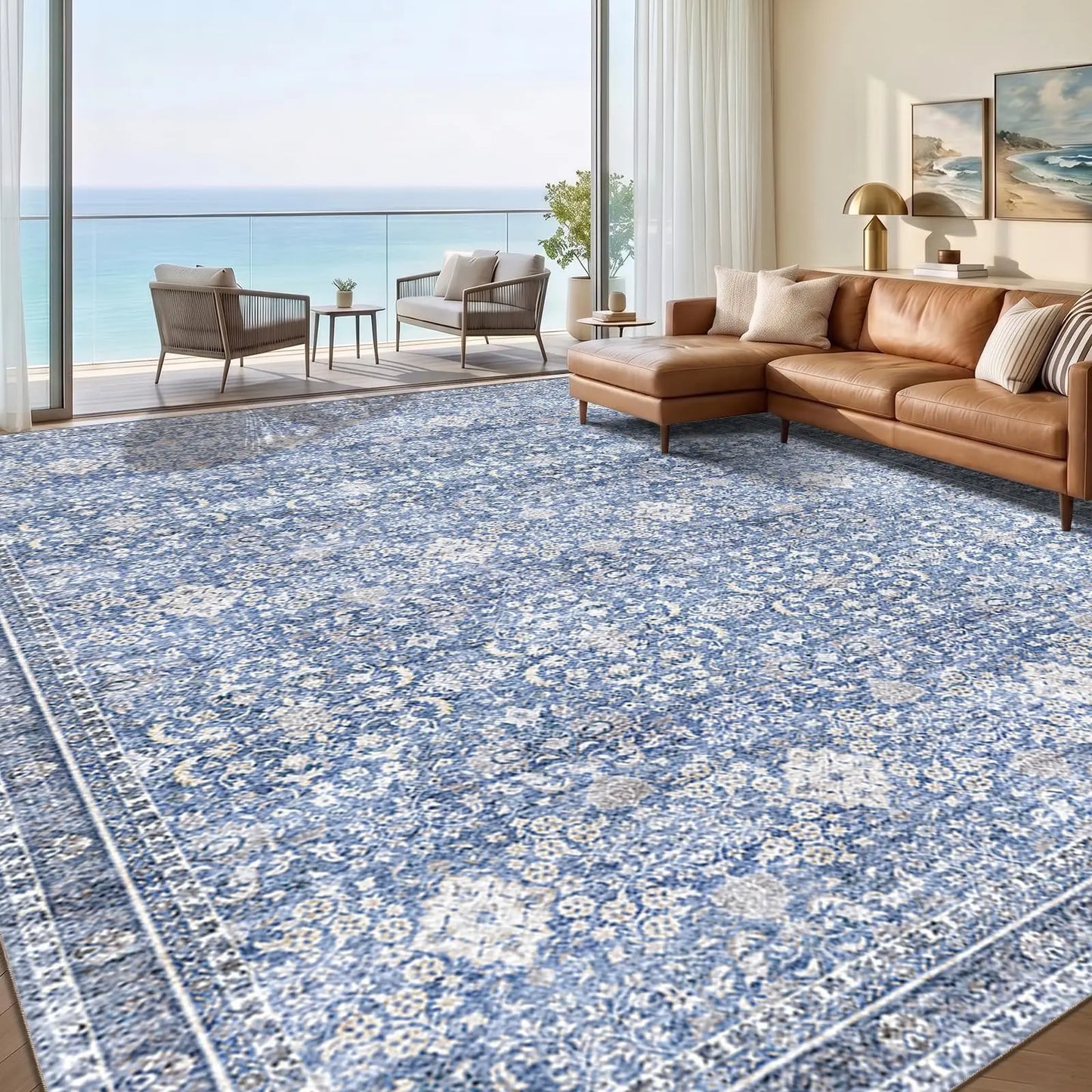 Ultra Soft Washable Area Rugs Non Slip Backing Stain Resistant