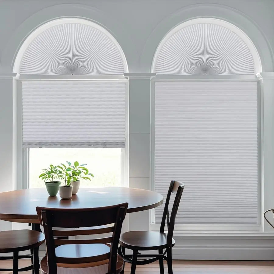 Arch Shades Cordless Blackout Honeycomb Blinds No Drill 2 Pack