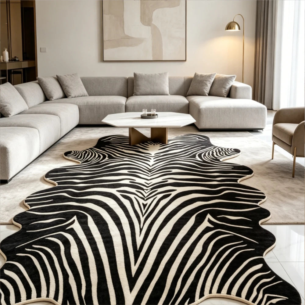 Velvet Area Rug With Anti Slip Rubber Backing, Machine Washable