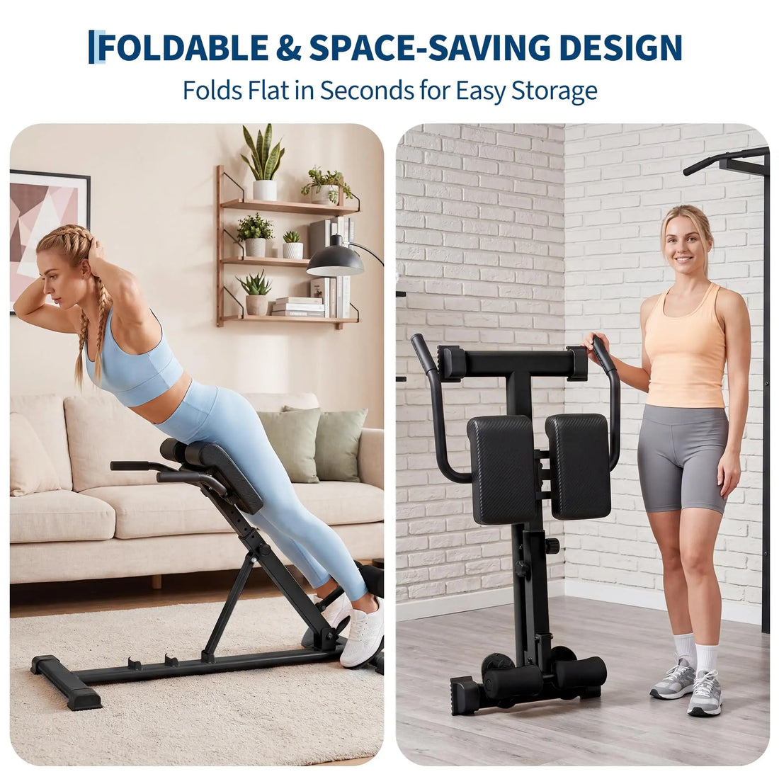 HiMISS Roman Chair Hyperextension Bench For Home Gym Strength Training