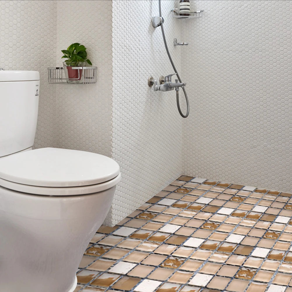 Alloet Vintage Mosaic Tile Sticker 10pcs Self Adhesive Wall Decals