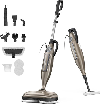 Devoac Lightweight Steam Mop With Rotating Pad For Floors