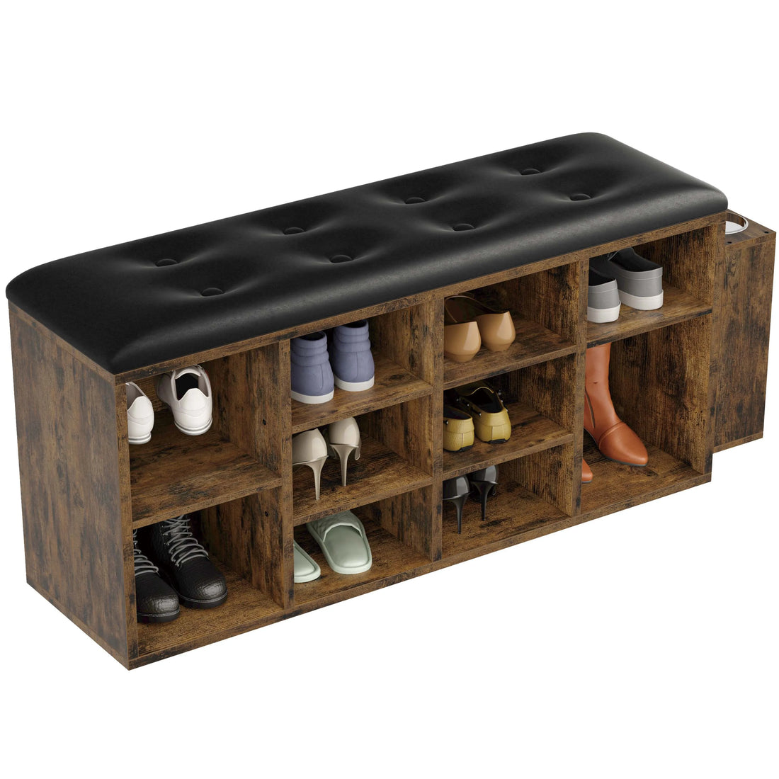 Ironck Shoe Bench With 10 Cubbies Storage Organizer