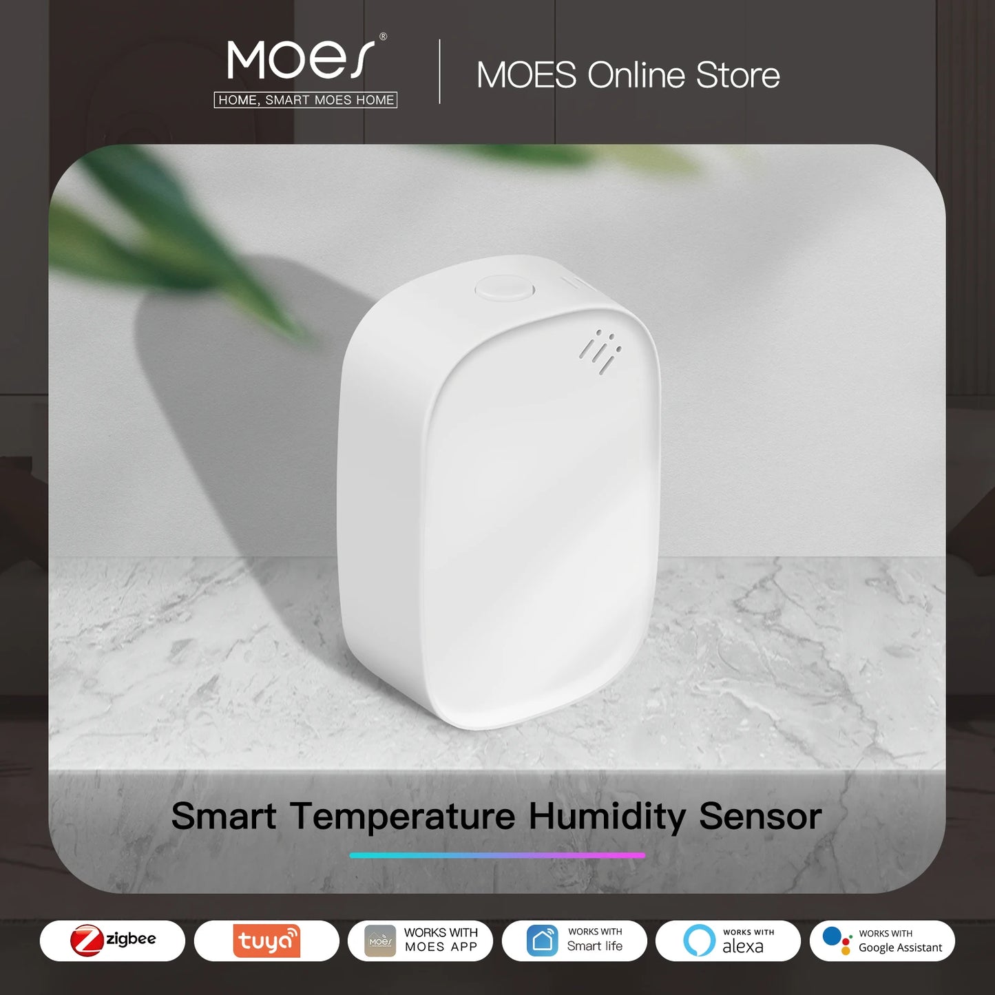 MOES Zigbee Smart Temperature Humidity Sensor Indoor Hygrometer