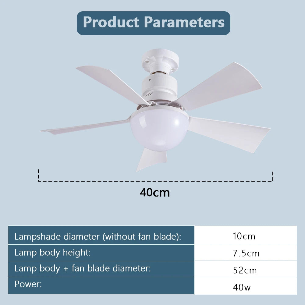 ALLOET 30W LED Ceiling Fan With Remote Control Three Speeds