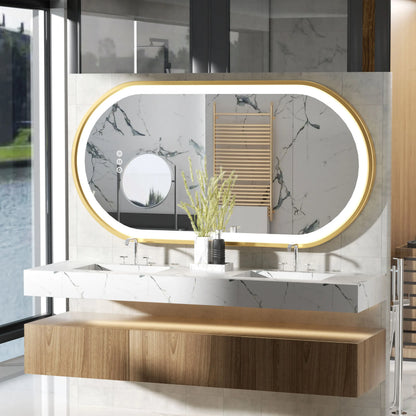 Wisfor LED Oval Vanity Mirror With Stepless Dimmable Light