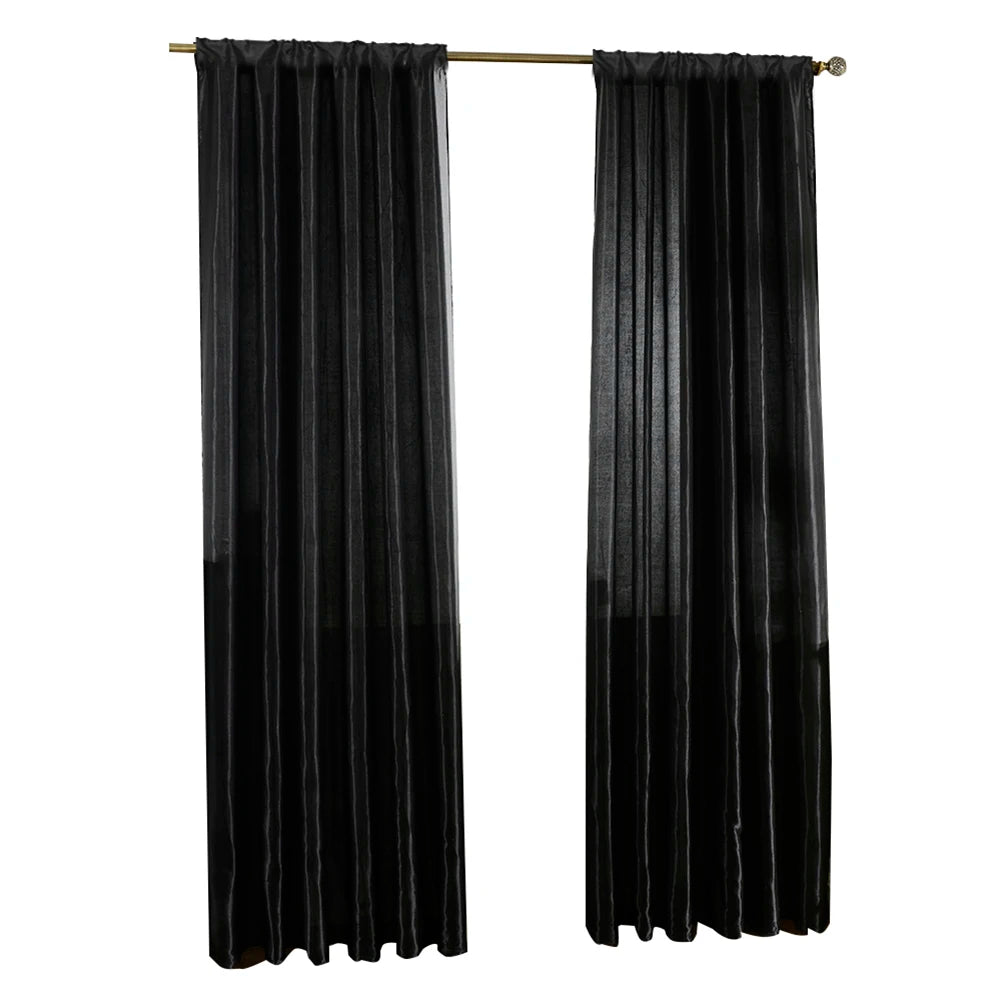 Satin Curtain For Living Room Semi Blackout Drape Panel