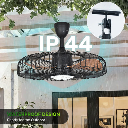Orison 24 Inch Outdoor Ceiling Fan With Light And Remote