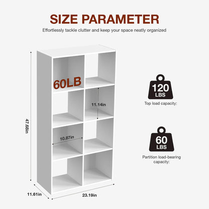 JHK Cube Storage Organizer Wood Shelf Bookcase For Living Room