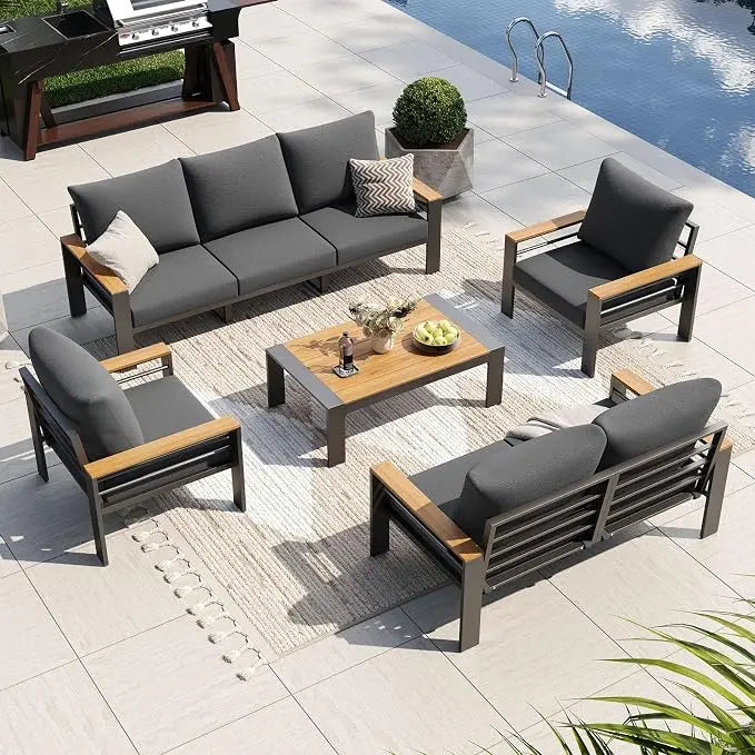 Outdoor Patio Conversation Furniture Set With Coffee Table