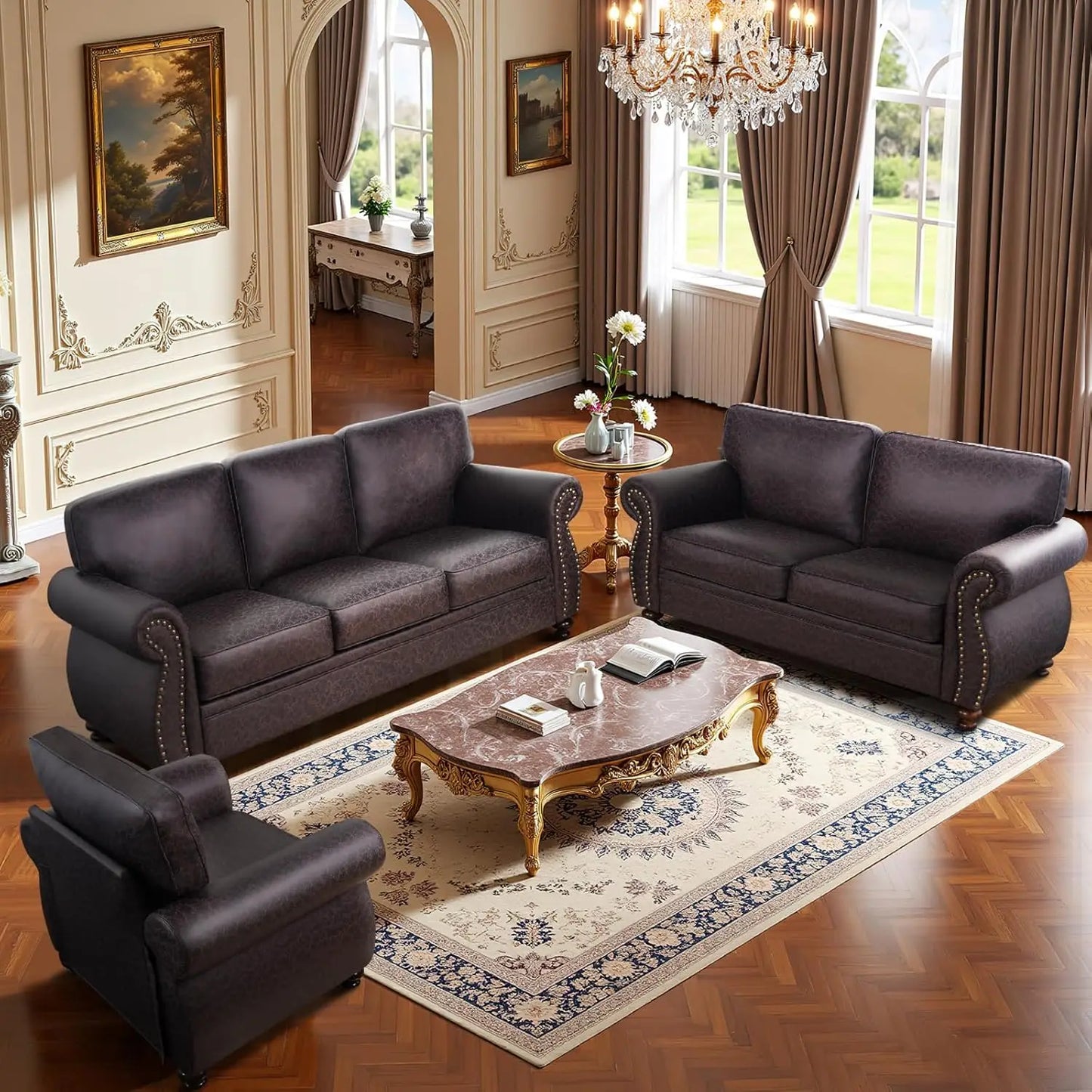Mid-Century Sofa With Removable Cover And Cushions