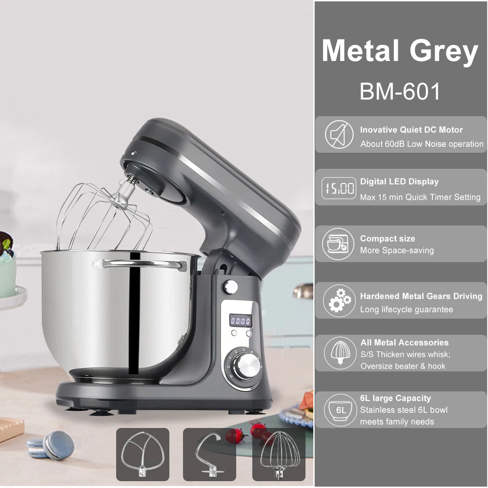 Biolomix Kitchen Stand Mixer With Blender Quiet Motor 6 Speed