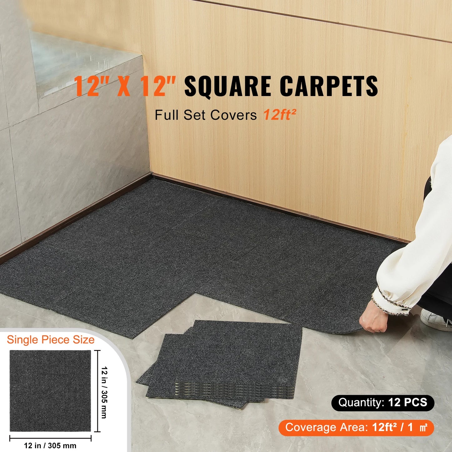 SucceBuy Peel And Stick Carpet Tiles For Bedroom Indoor Outdoor