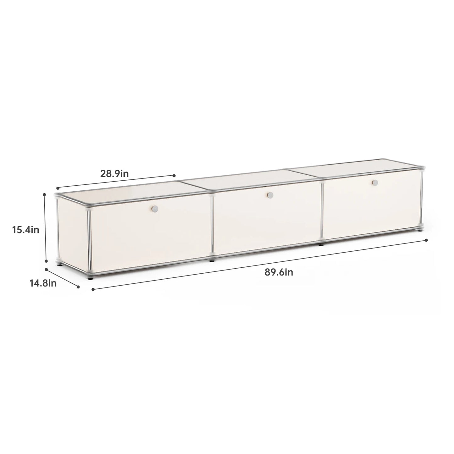 Modern Stainless Steel Storage Cabinet For Living Room And Home Office TV Stand