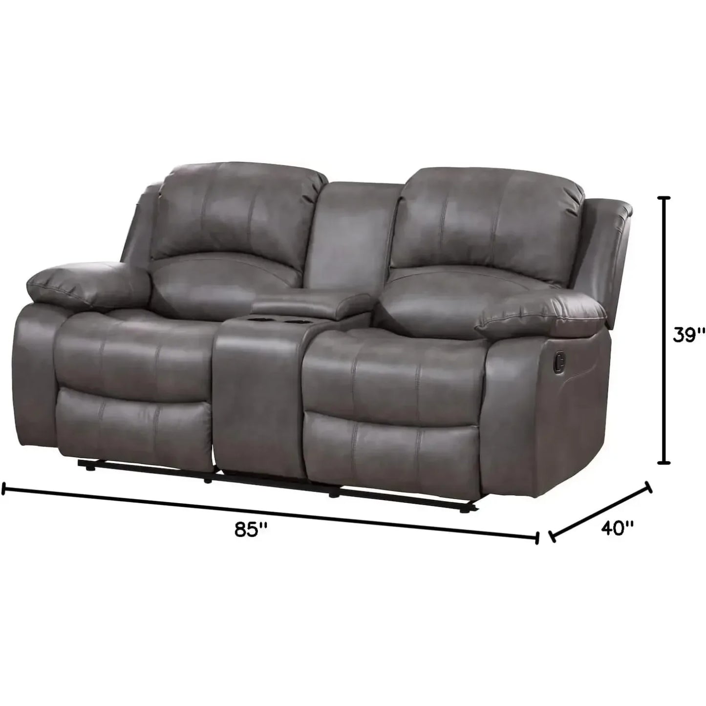 Leather Air Reclining Sofa Loveseat Set