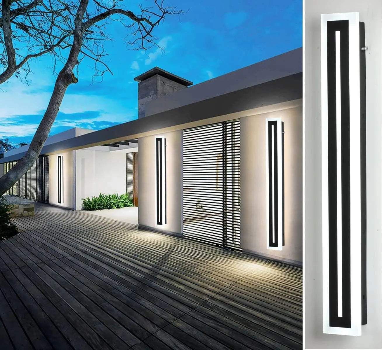 Outdoor Modern LED Wall Sconce IP67 Frosted Acrylic