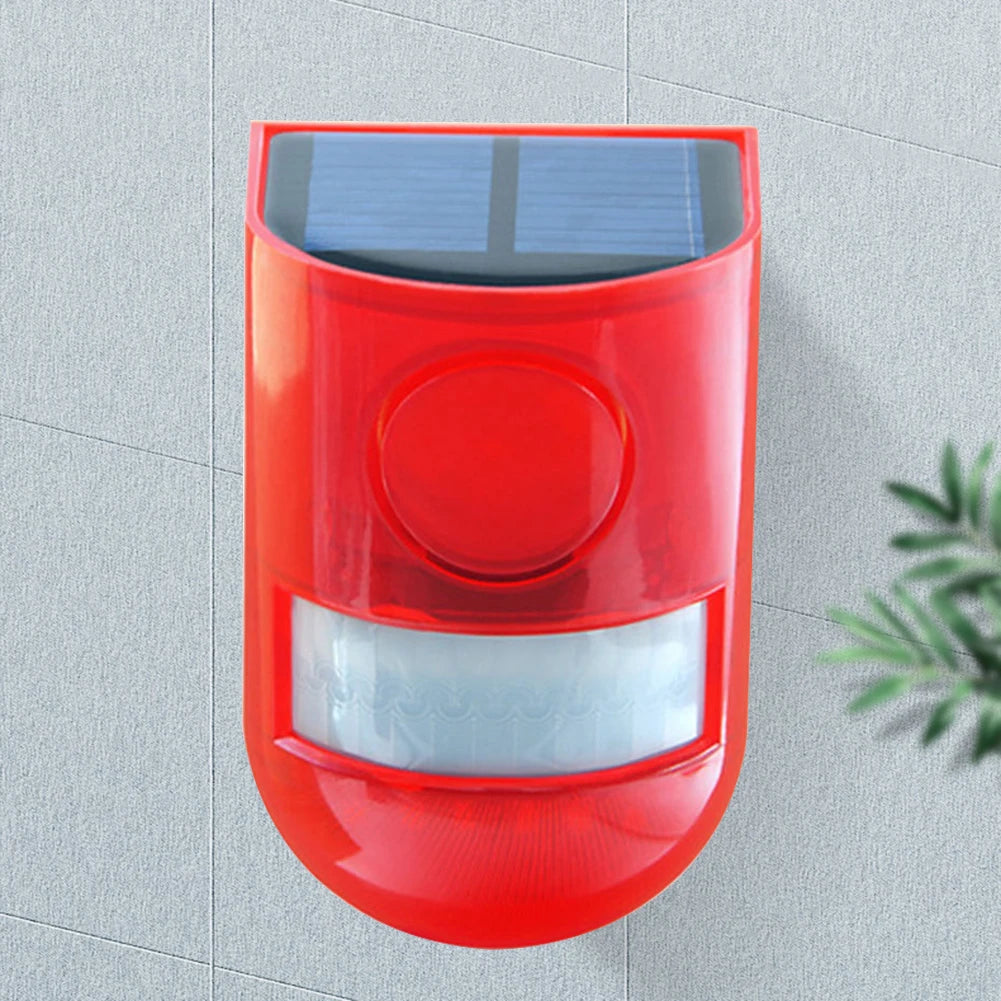Solar Motion Sensor Alarm Waterproof Outdoor Security With Remote